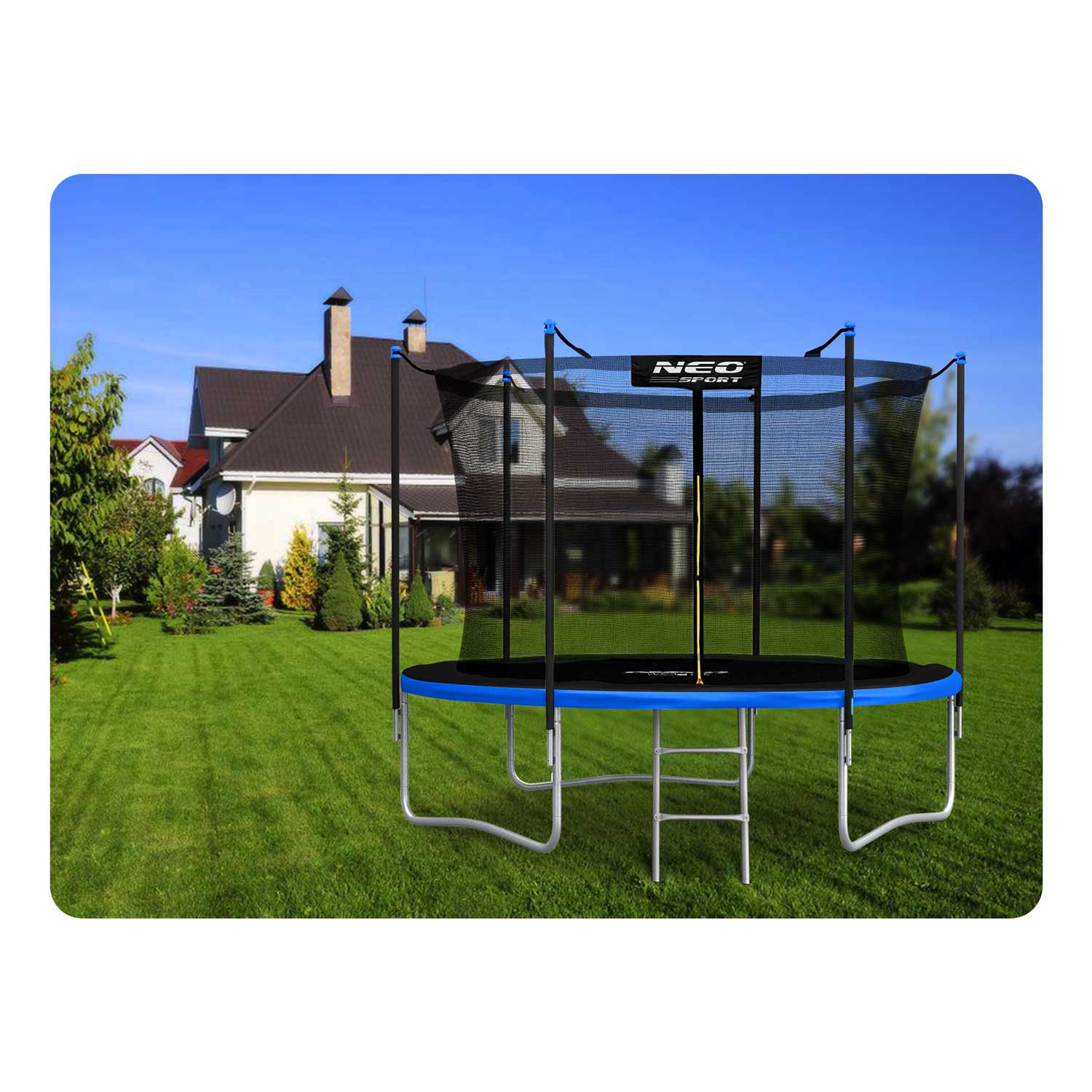 8ft/252cm sodo batutas su vidine tinkle ir Neo-Sport laiptais