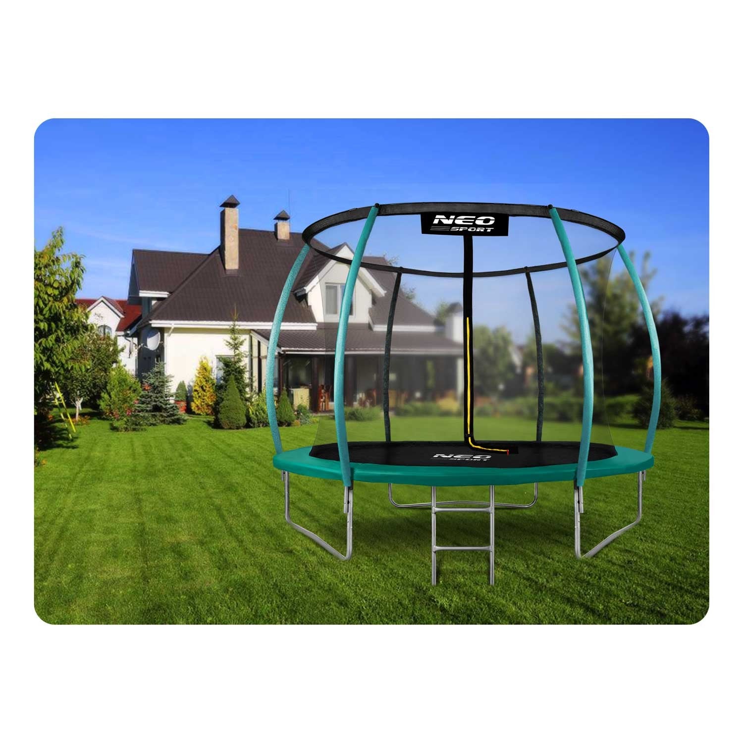 8ft/252cm profiliuotieji sodiniai batutai su Neo-Sport tinkle