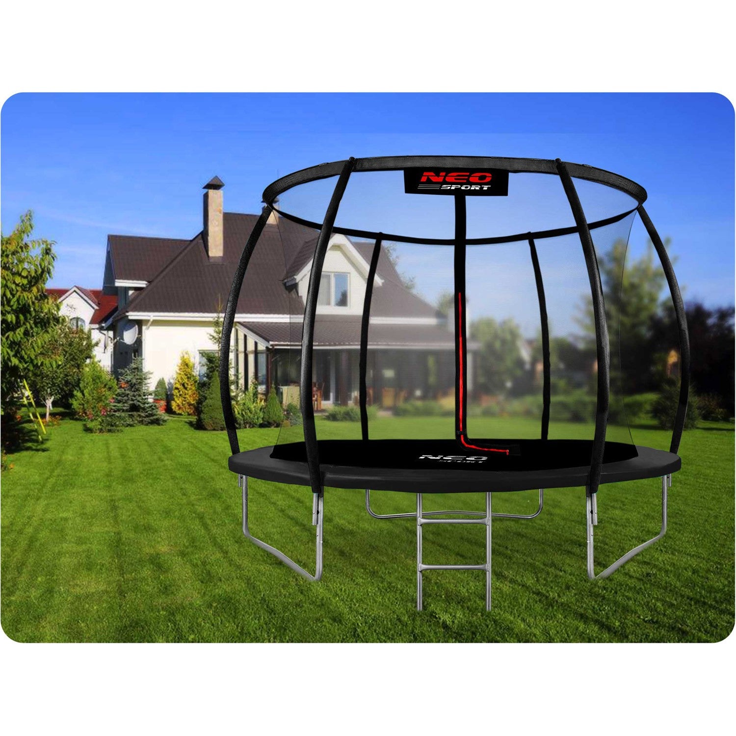 10ft/312cm profiliuotas sodo trampolinas su Neo-Sport vidine tinkle