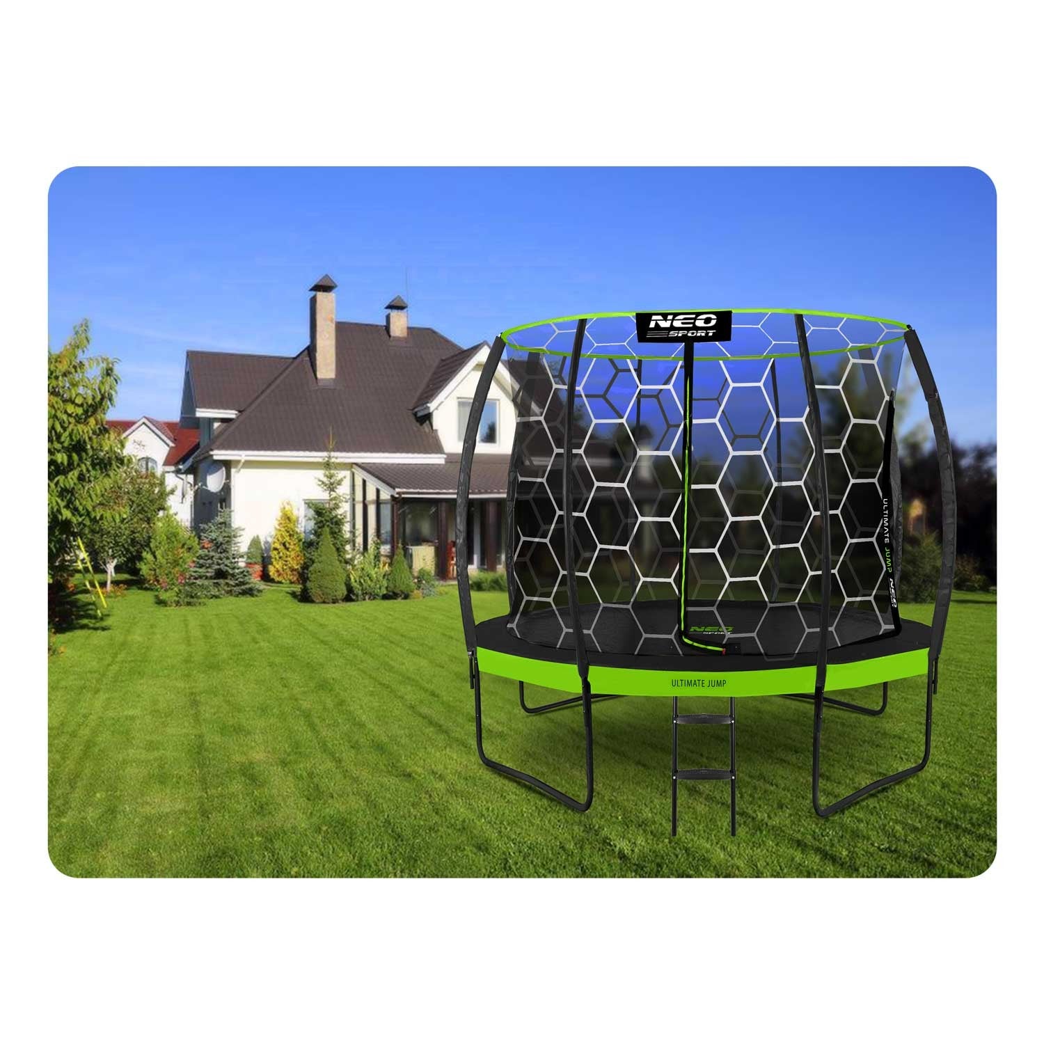 8ft/252cm profiliuotieji sodiniai batutai su Neo-Sport vidine tinkle