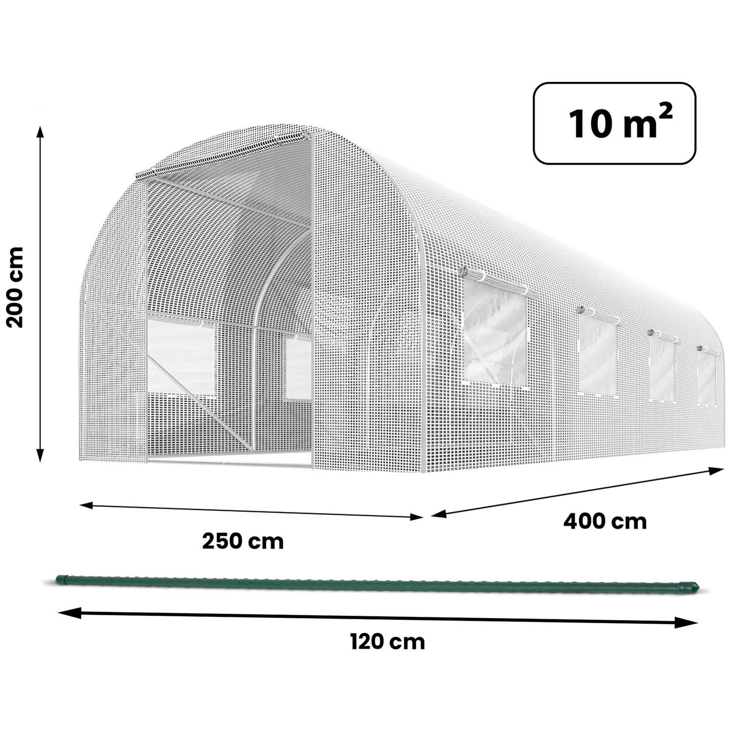2,5 x 4 m (10 m2) sodo tunelis