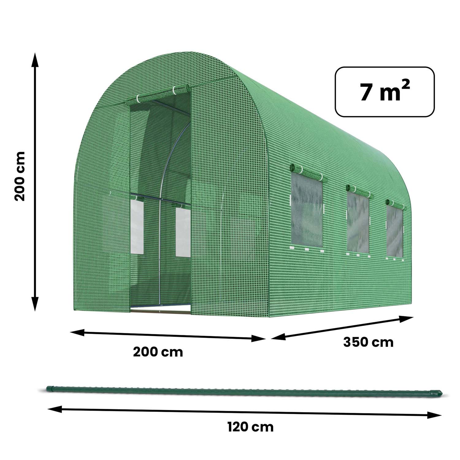2 x 3,5 m (7 m2) sodas