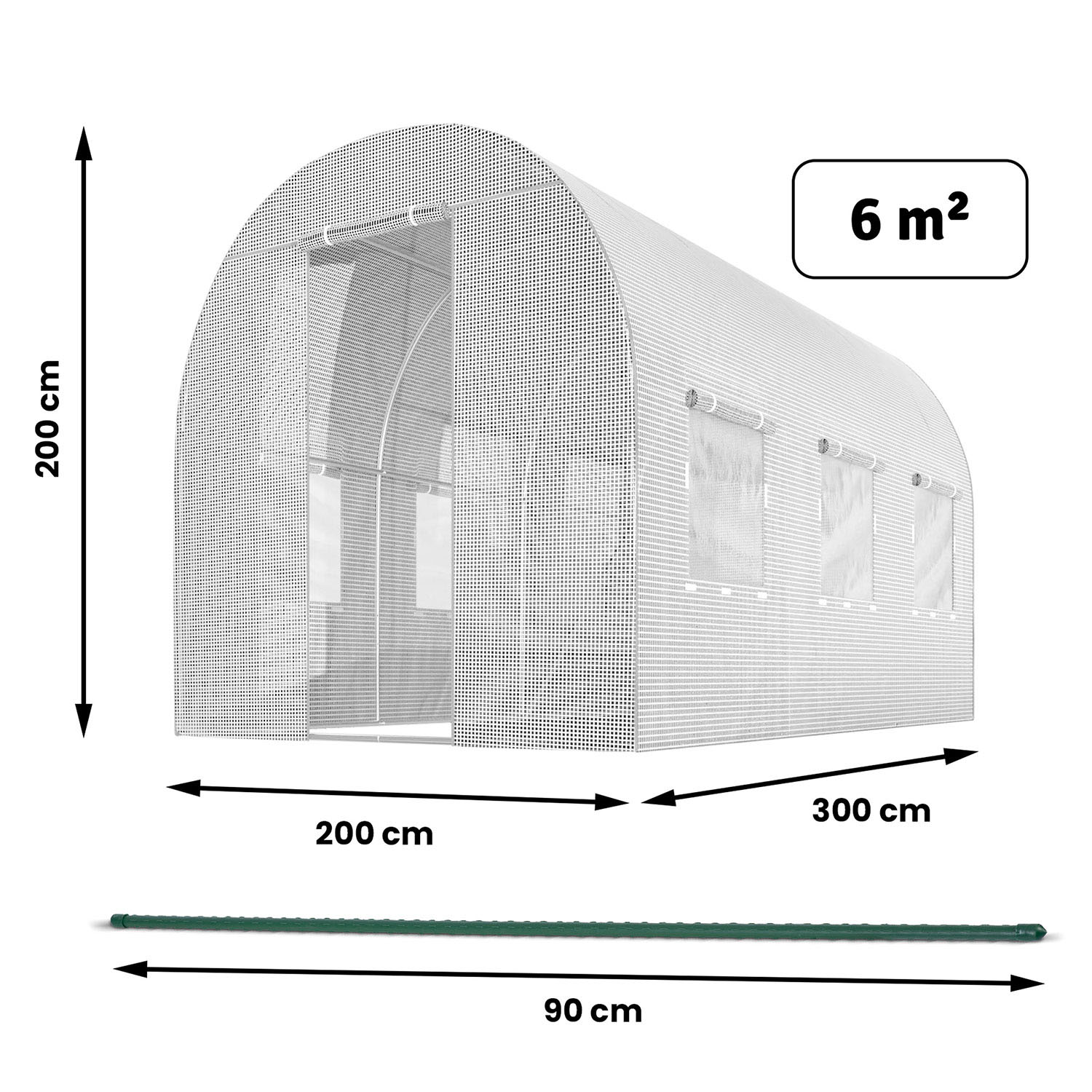 2 x 3 m (6 m2) sodo tunelis