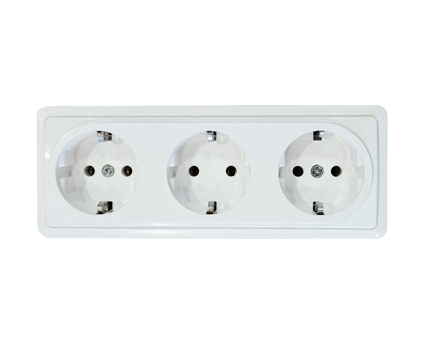 Trivietis virštinkinis kištukinis lizdas su įžeminimu Vilma SL+250 RP16-031 SL+ V (white)