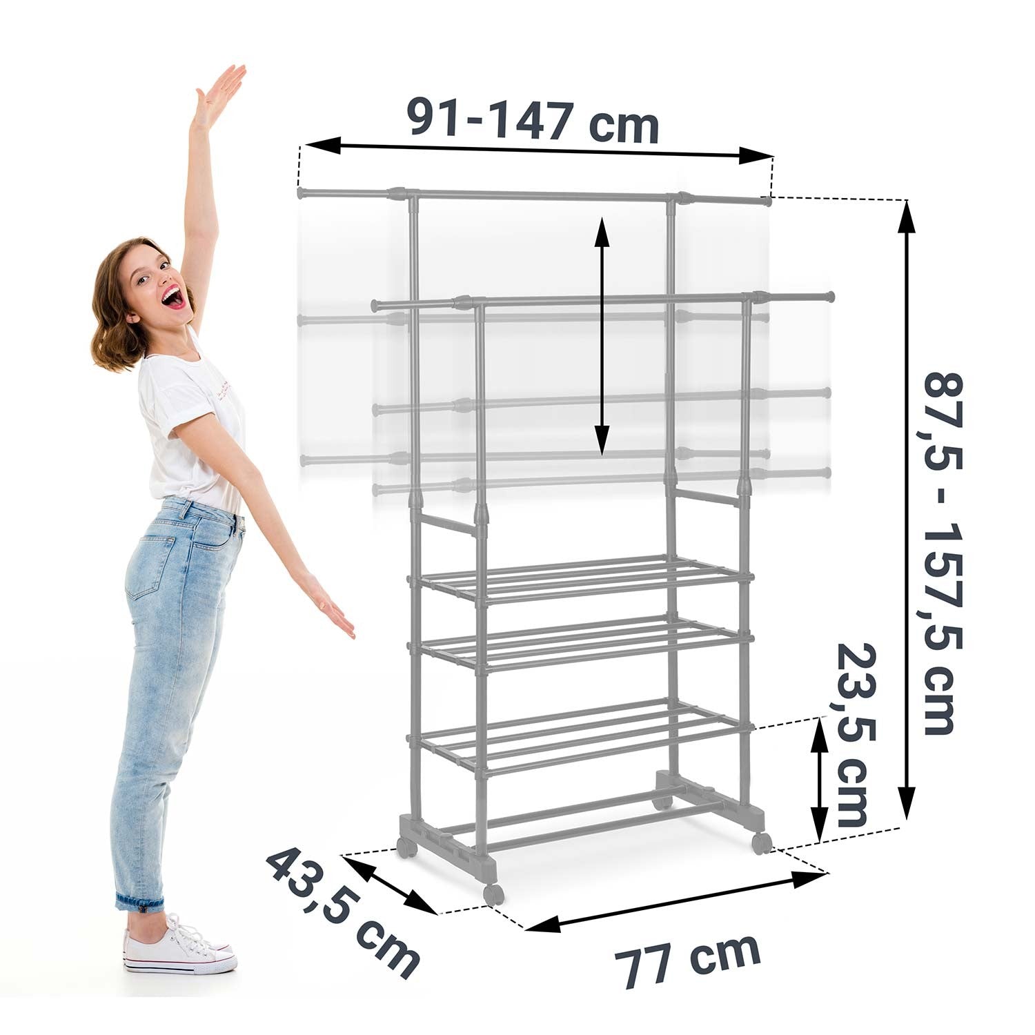 Masido drabužių pakabinis 686300 juodas