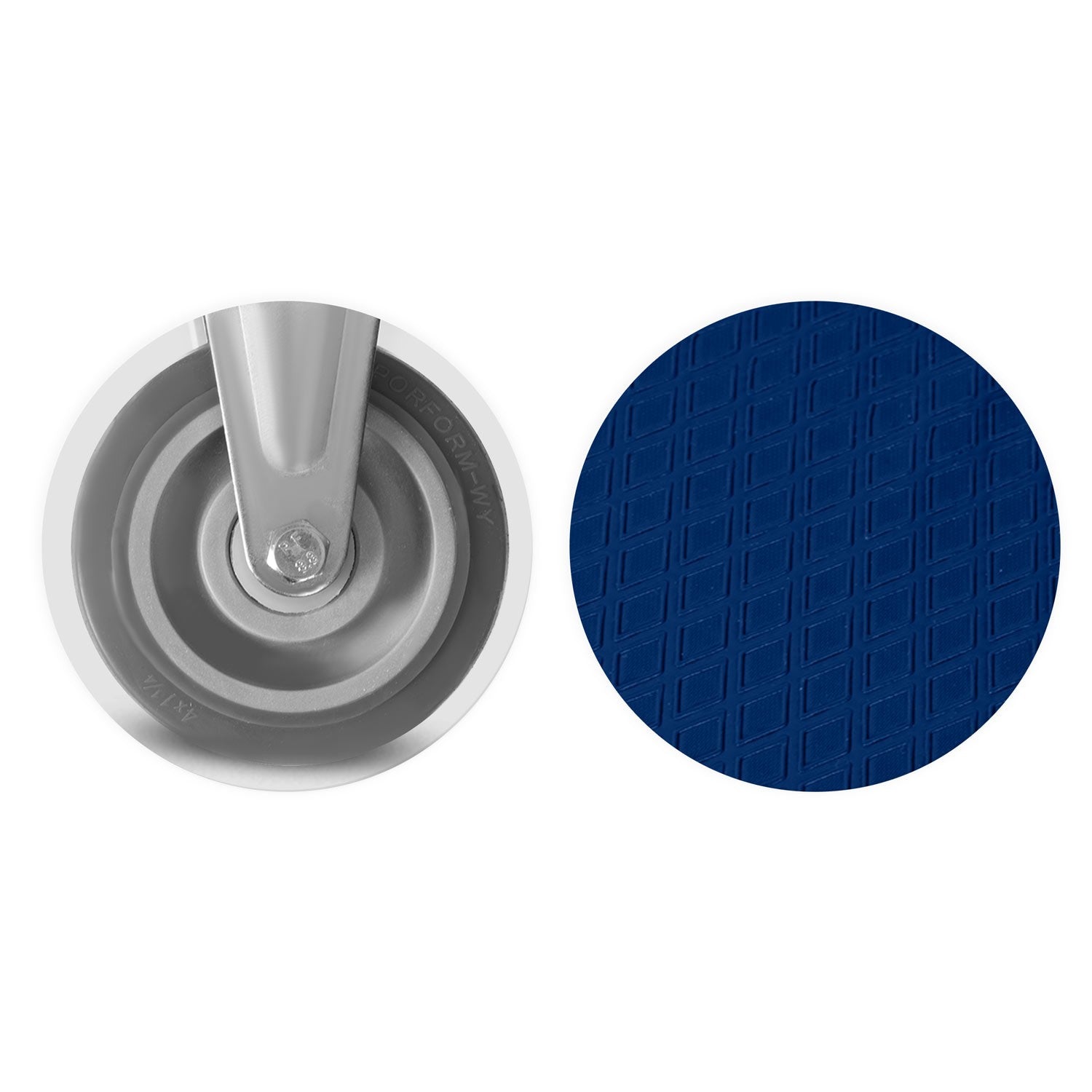 HM-505 mėlynos-balto spalvos rankinis vežimo vagonas