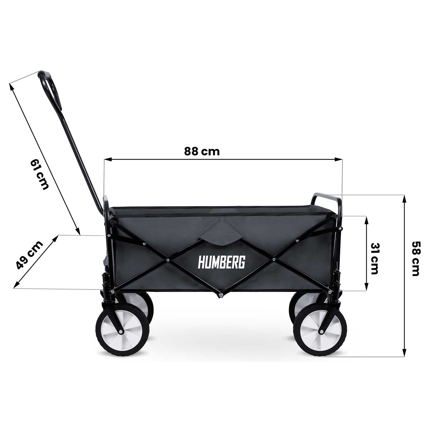 80 L Humbergo HM-511 sukabinamosios transporto vežimo vagonas