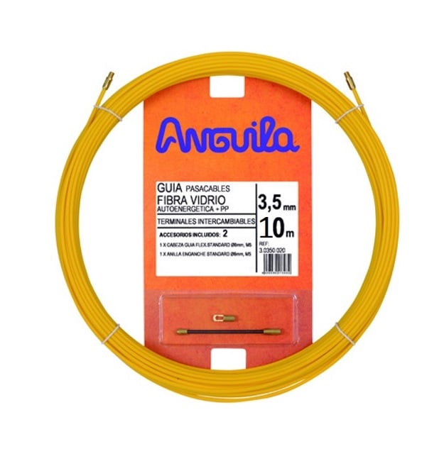 Kabelio pratraukėjas (10m, 3.5mm, geltonas, stiklo audinys)