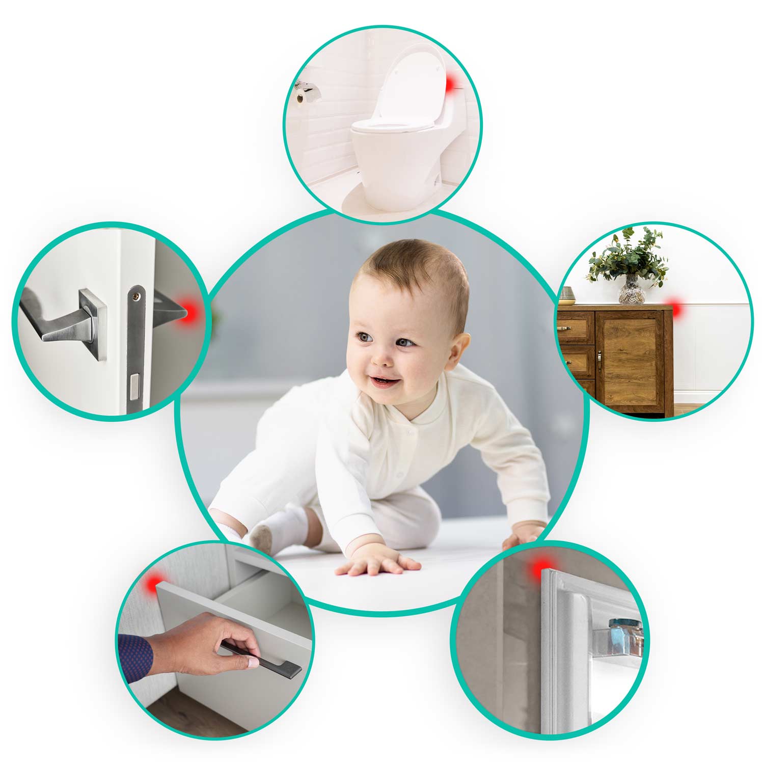Silikoninės sienos apsaugos priemonės - 6 vienetai Ricokids RK-989