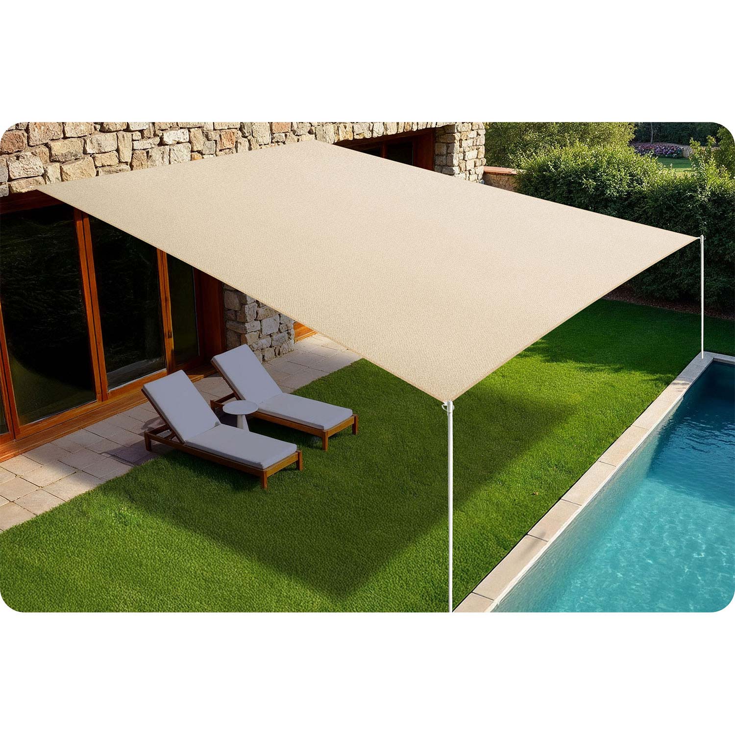 3x4m stačiakampiai saulės spinduliai Bežinis PL-885 plonas