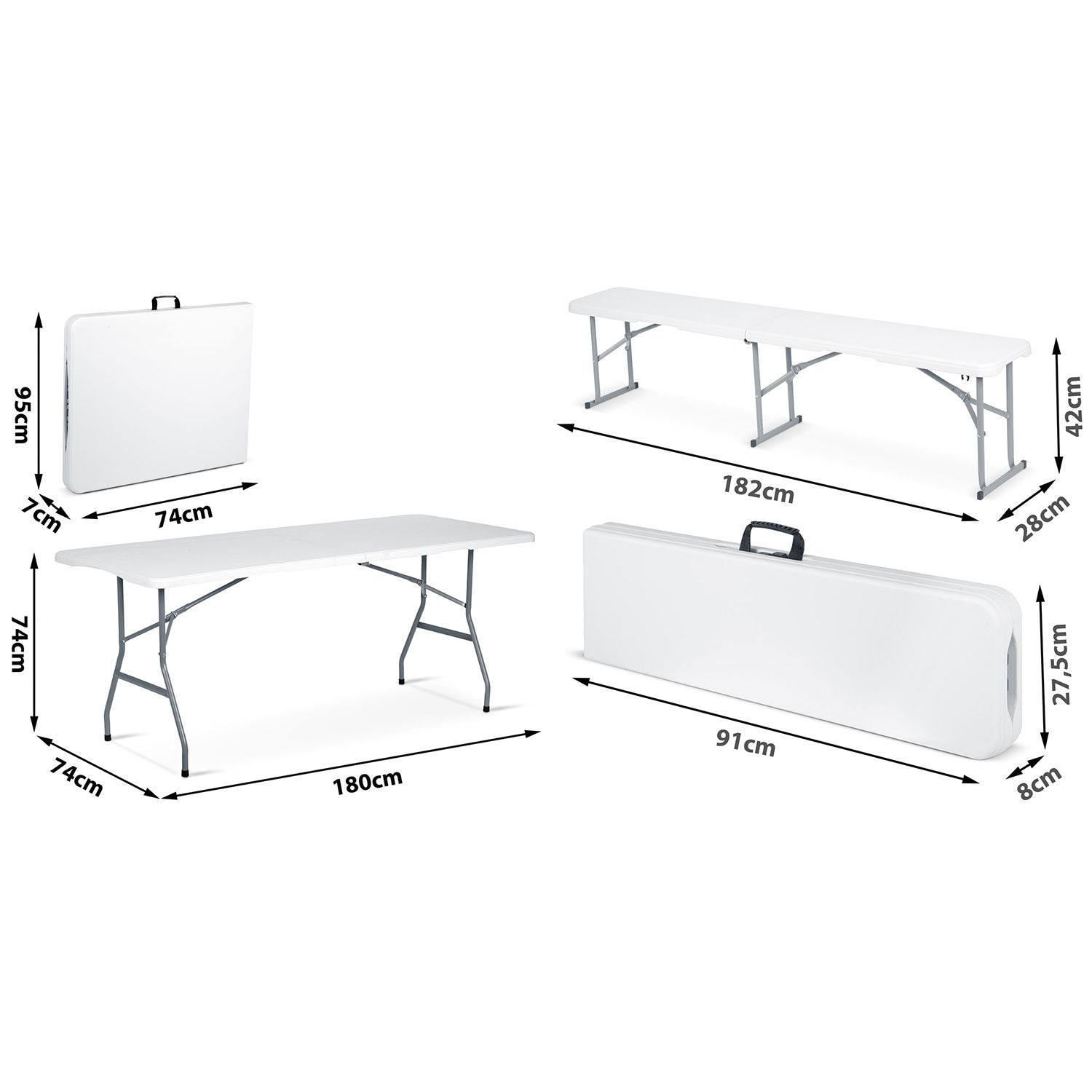 Groto komplektas + 2 lentelės + 180 cm strypai