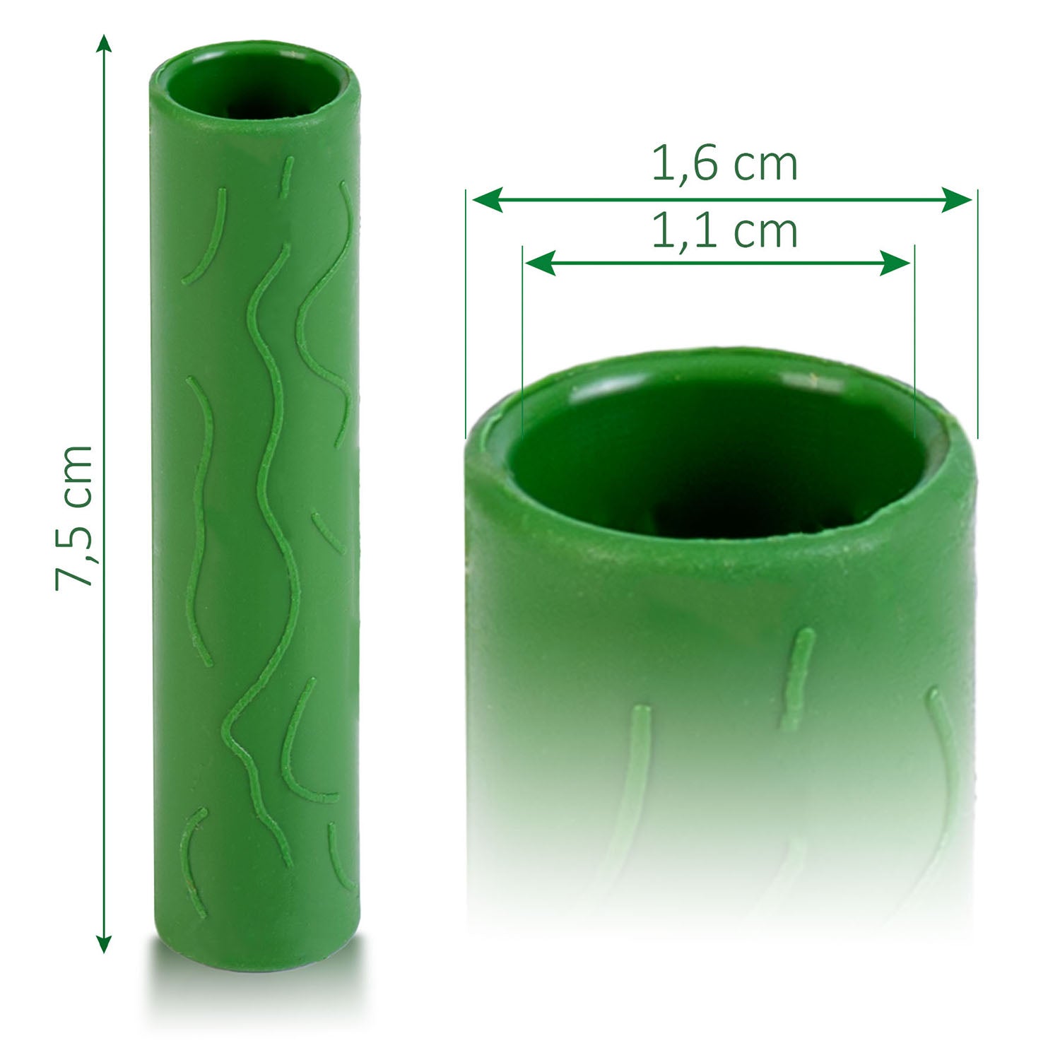 11 mm stiklo jungtys Plonos PL-941 žalias 10szt